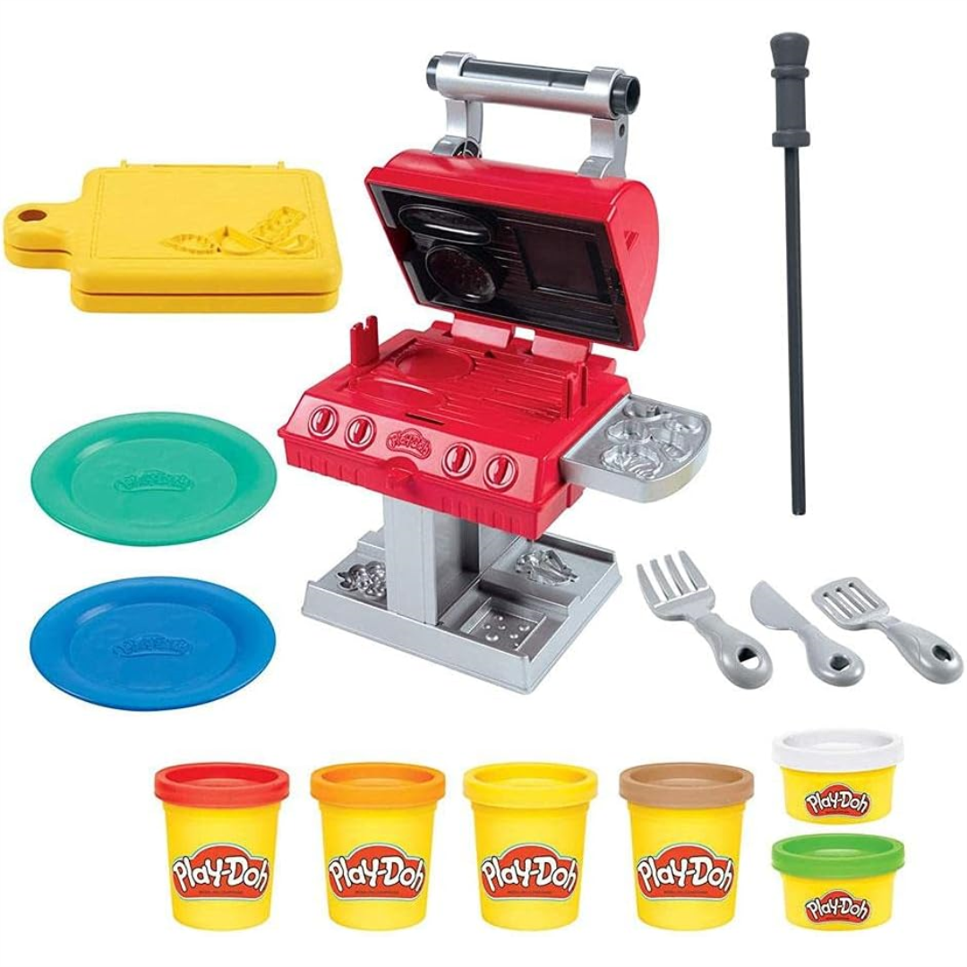 Play-Doh Kitchen Creations Grill N Stamp Playset with Non Toxic Modelling Dough