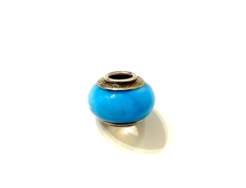 Amore & Baci Italy 925 Sterling Silver 12 mm Bead Bracelet Charm - Picture 3 of 3