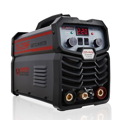 Amico TIG-225HF, 225A Pro. HF-TIG Arc Stick Welder, 100% Start, 80% Duty Cycle