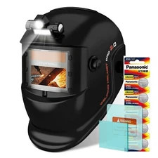 TRQWH True Color Auto Darkening Welding Helmet with Light for TIG MIG ARC