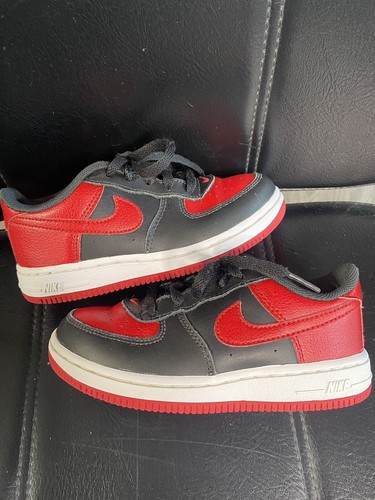 nike air force 1 low black gym red