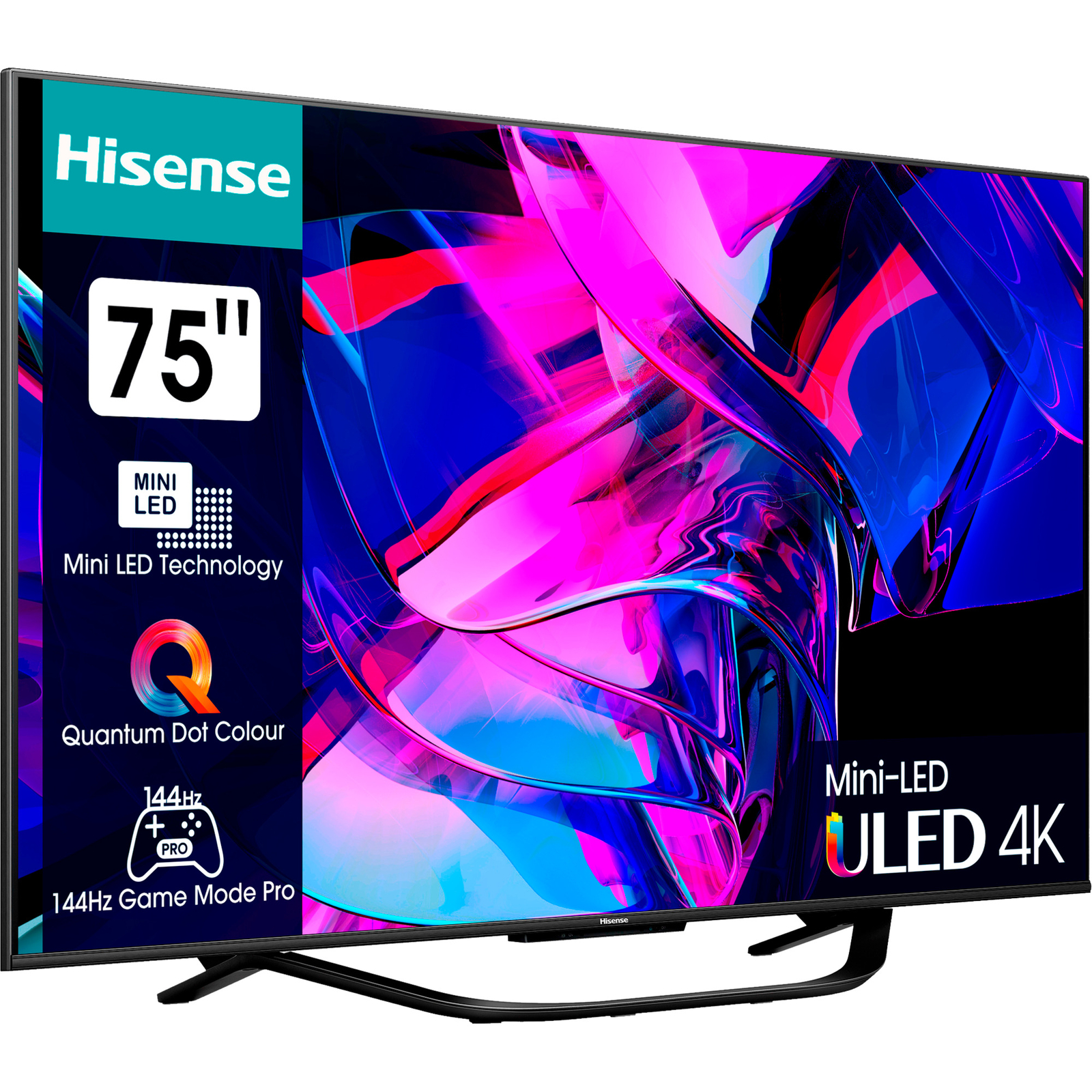 Hisense 75u7kq, Led-fernseher, 189 Cm (75 Zoll), Uhd, Schwarz