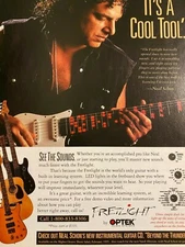 Neal Schon, Journey, Optek Fretlight, Full Page Vintage Promotional Ad