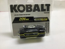 KOBALT 0437530 20V MAX LITHIUM-ION 2.0Ah up to 3X RUN BATTERY