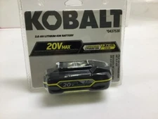 KOBALT #0437530 20V MAX LITHIUM-ION 2.0Ah up to 3X RUN BATTERY 