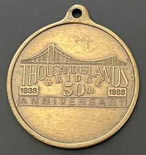 Thousand Islands Bridge 50th Anniversary 1988 Medal Token Transit US Canada