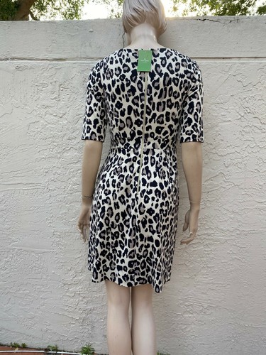 NWT KATE SPADE CHEETAH PONTE WAISTED DRESS $328 SZ 2 - Picture 7 of 8