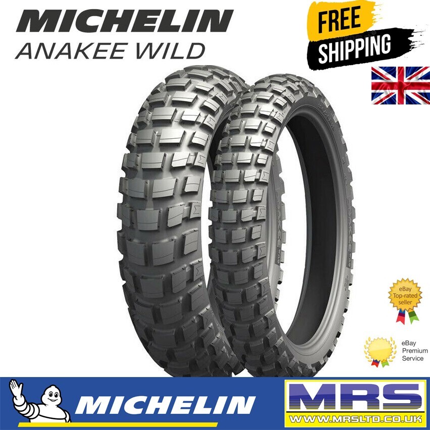 パーツ Michelin ANAKEE WILD 90/90-21 140/80-80 Michelin 90 90 21 Anakee Wild Front Tyres - Adventure - 90/90-21