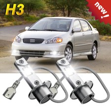 For Toyota Corolla 2001 20002 2003 2004 Pair H3 Led Fog Driving Drl Light Bulbs
