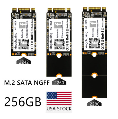 Kingchuxing M.2 NGFF SSD 2280  2242 256GB SATA Solid State Drive Lot
