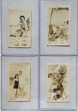 1930s Beautiful Exotic Girl Couple Beach Bathing Suits Swimsuits Vintage Photos