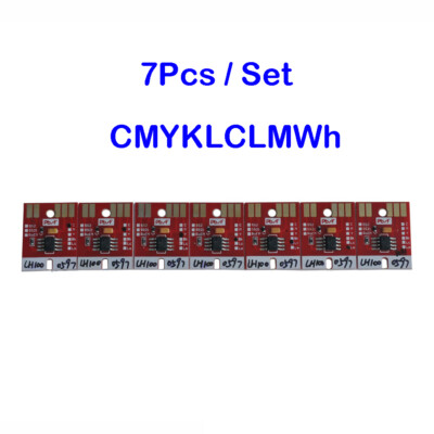 7Pcs Permanent Chip for Mimaki LH100-0597 600ml UV Cartridge - C,M,Y,K,LC,LM,Wh