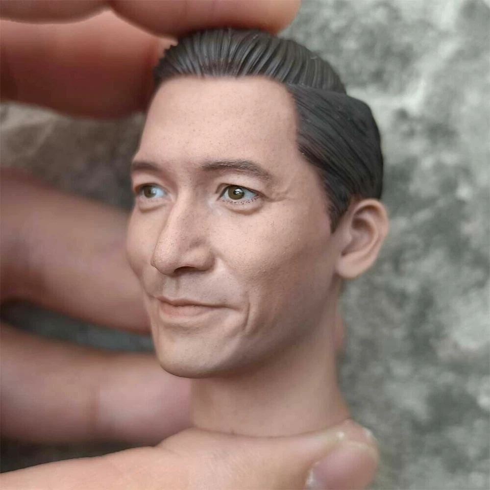 Figura de acción masculina 1/6 Tony Leung Chiu Wai cuello largo cabeza sonriente ajuste esculpido 12"" Foto 2 de 3