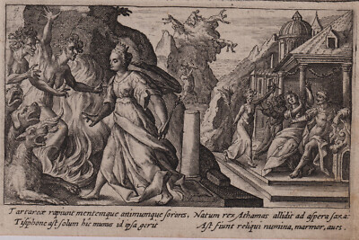 C. DE PASSE `JUNO BEI DER FURIE TISIPHONE / OVID´ H. 852, KUPFERSTICH, 1607