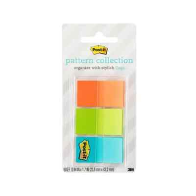 Post-it  Full Color Flags, Geos Pattern Collection, .94 in. x 1.7 in. 60 count