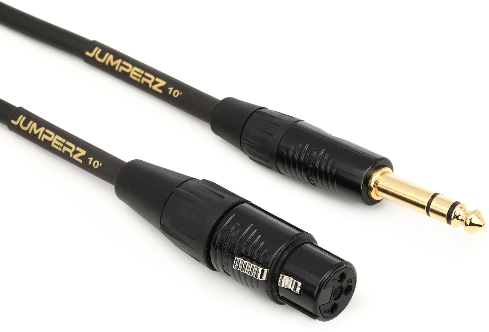 JUMPERZ JGTRSXF-10 Gold TRS-XLRF Patch Cable - 10 foot