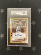 2021 Bowman Chrome Draft Colton Cowser Auto Gold Wave Refractor 49/50 SGC 9 Auto
