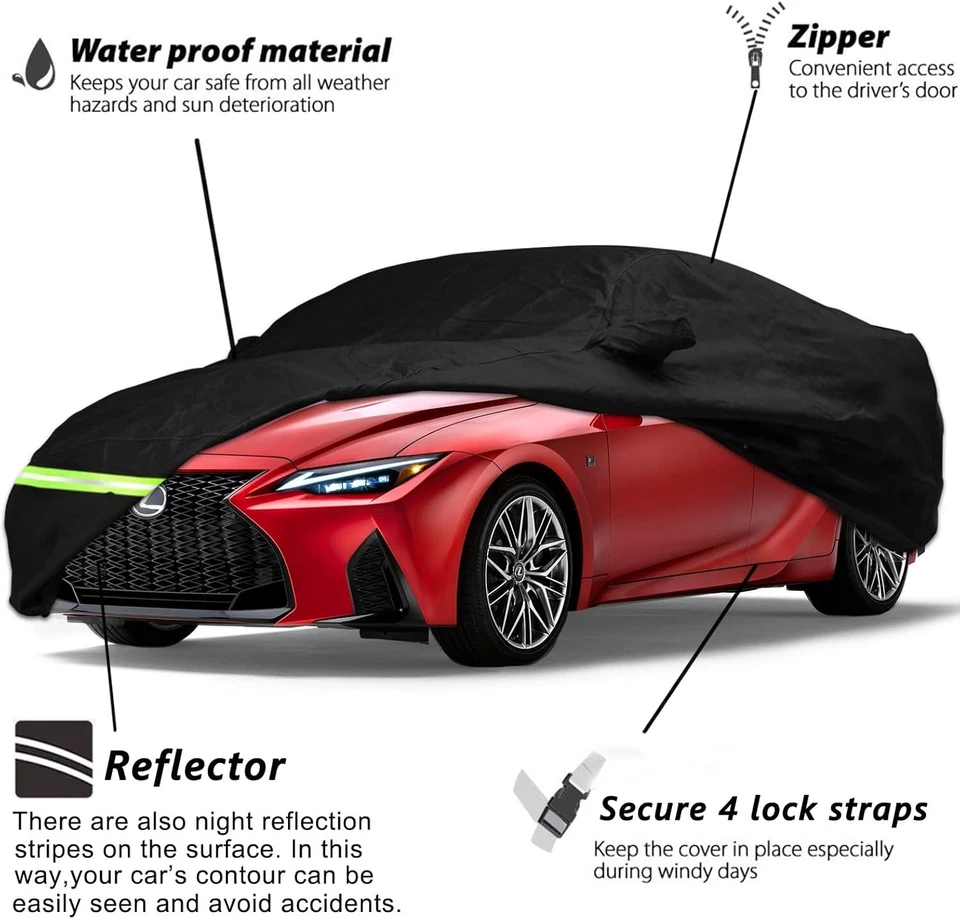 Outdoor Protection Car Cover For 2013-2022 LEXUS IS210T IS250 IS300 IS350 IS-F - Image 2 of 4