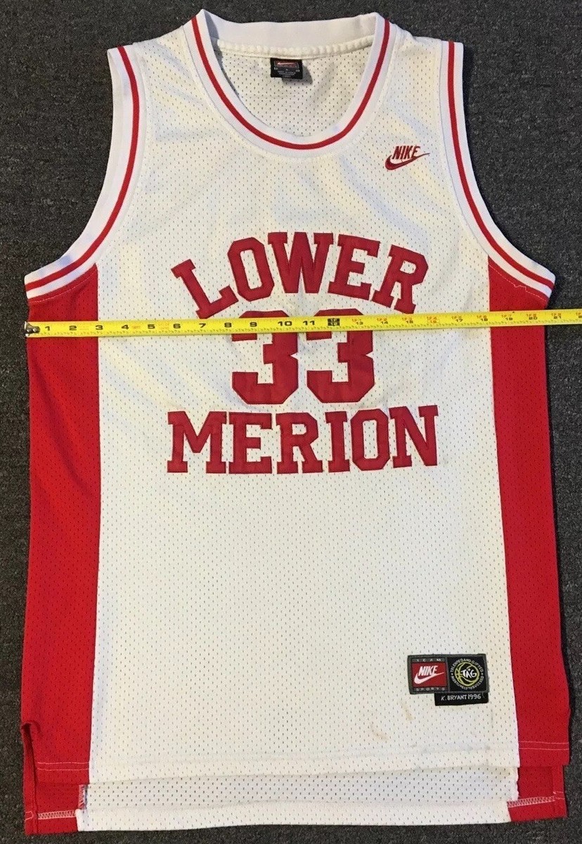 Vtg Nike Kobe Bryant #33 Lower Merion High School 1996 Stitched