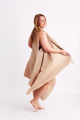 Strandtuch | Badetuch | Baumwolle | zum Anziehen | 200x120 One Size | 100% BIO