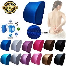 Back Support Lumbar Cushion Memory Foam Travel Pillow Car / Van