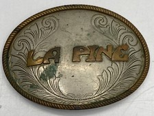 Vintage LA PINE REDEO OREGON Participant Buckle German Silver