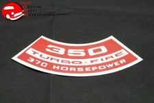 Chevy 350 Turbo Fire 370 Horsepower Air Cleaner Decal