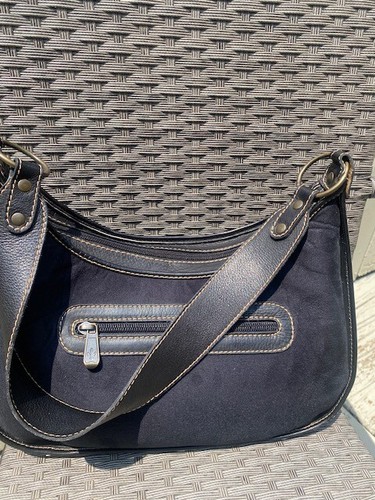 Original Pro Cuero Black Suede and Leather Purse Made in Guatemala - Picture 8 of 11