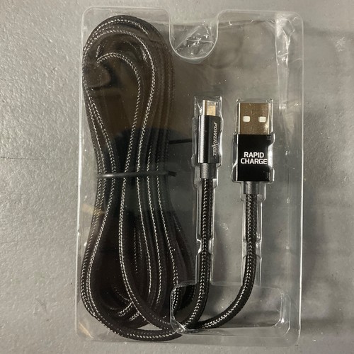 PowerXcel Rapid Charge Braided 10 Ft. Micro USB Charge & Sync Cable Tangle Free - Picture 2 of 24