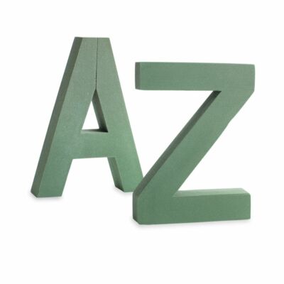 EXTRA GROßE FLORAL SCHAUMSTOFF BUCHSTABEN A BIS Z UND STÄNDER NAME HOMMAGE BEERDIGUNG GEDENKMAL