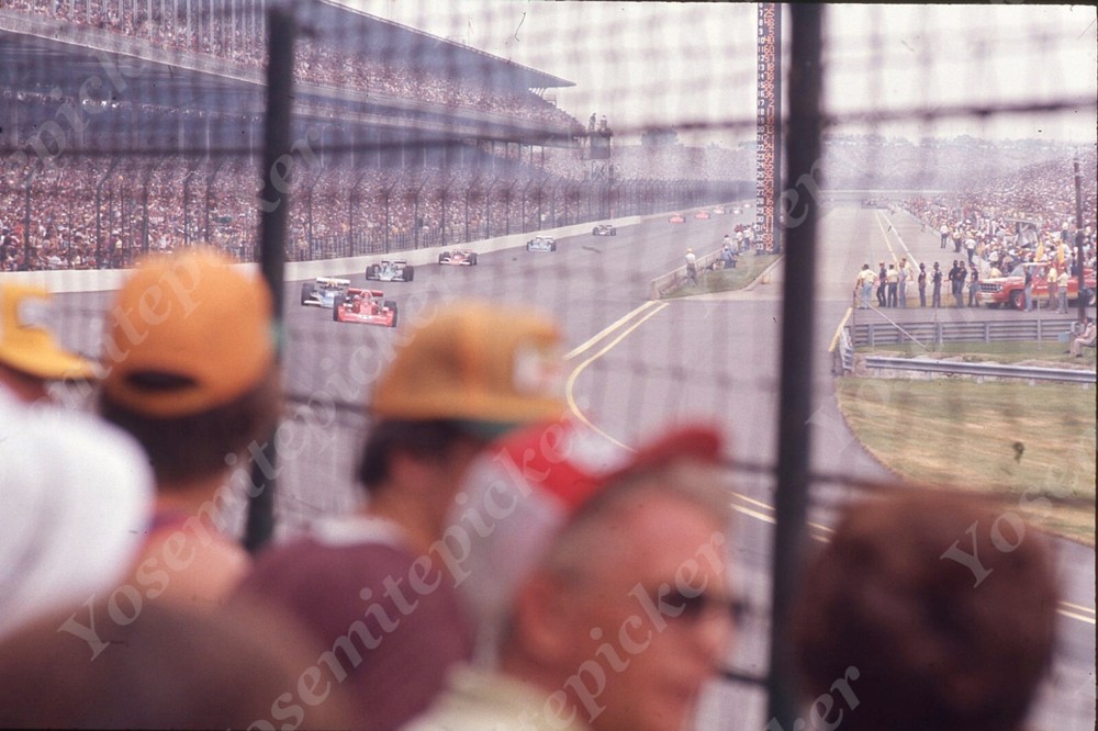 sl54 Original Slide 1975 BSA Indy 500 race cars 874a