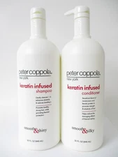 Peter Coppola Keratin Infused Shampoo and Conditioner Smooth & Shiny 32 oz Duo