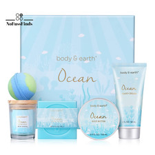 Gifts for Women, Bath Set with Ocean Scented Spa Gifts for Her, Includes Scented