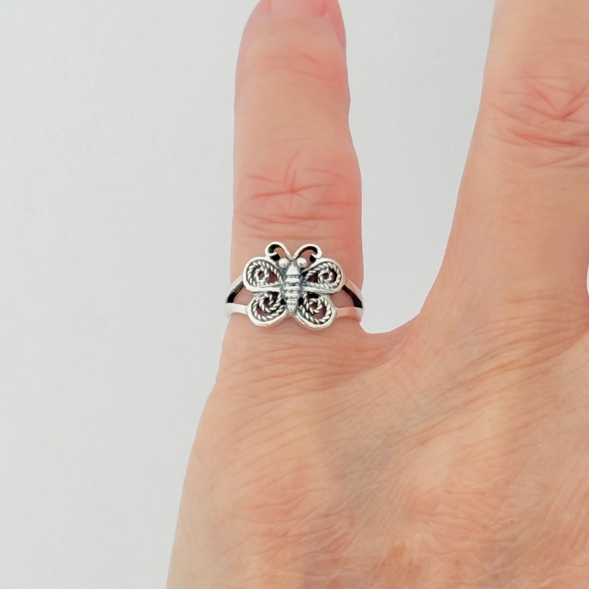 Sterling Silver Butterfly Toe Ring, Bug Rings, Butterflies, Spirit