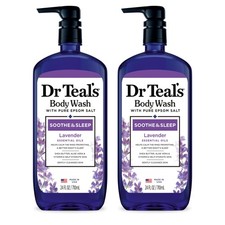 Dr Teal's Body Wash with Pure Epsom Salt, Soothe 48 Fl Oz Pack of 1 , Clear