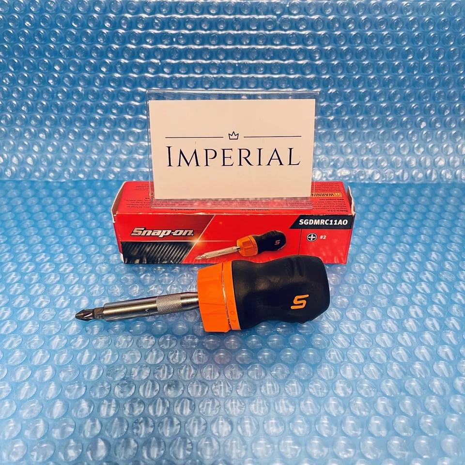 Cacciavite a cricchetto Snap-on SGDMRC11AO Stubby Orange inutilizzato in maga... - Immagine 2 di 4
