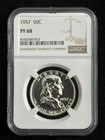 1957 Silver Proof Franklin Half Dollar NGC PF 68 — photo 1
