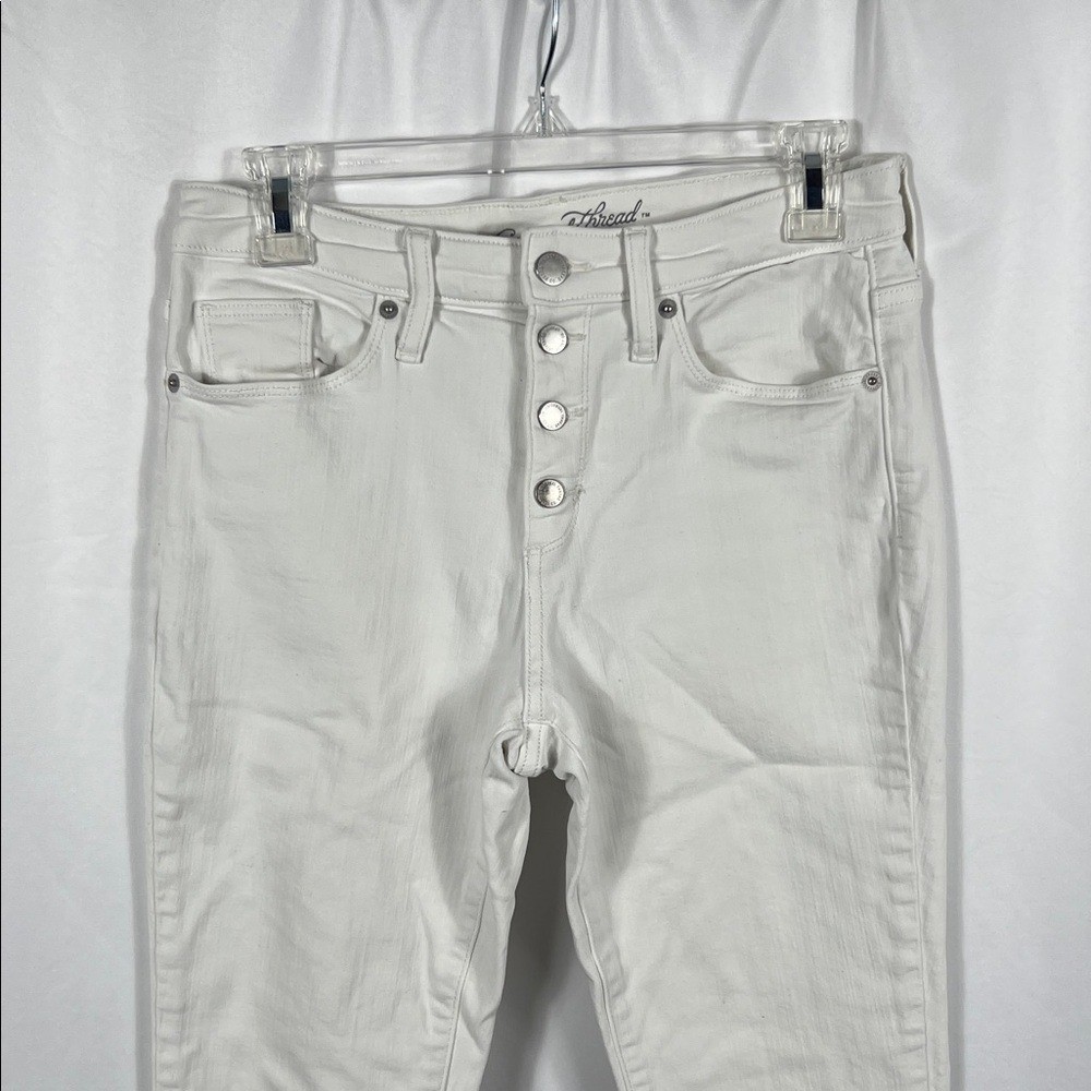 Universal Thread Women's White Button-Fly Jeans H… - image 2