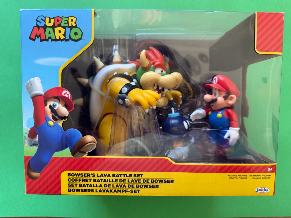 Super Mario – Bowser’s Lava Battle Set – Mario e Bowser – Jakks Pacific
