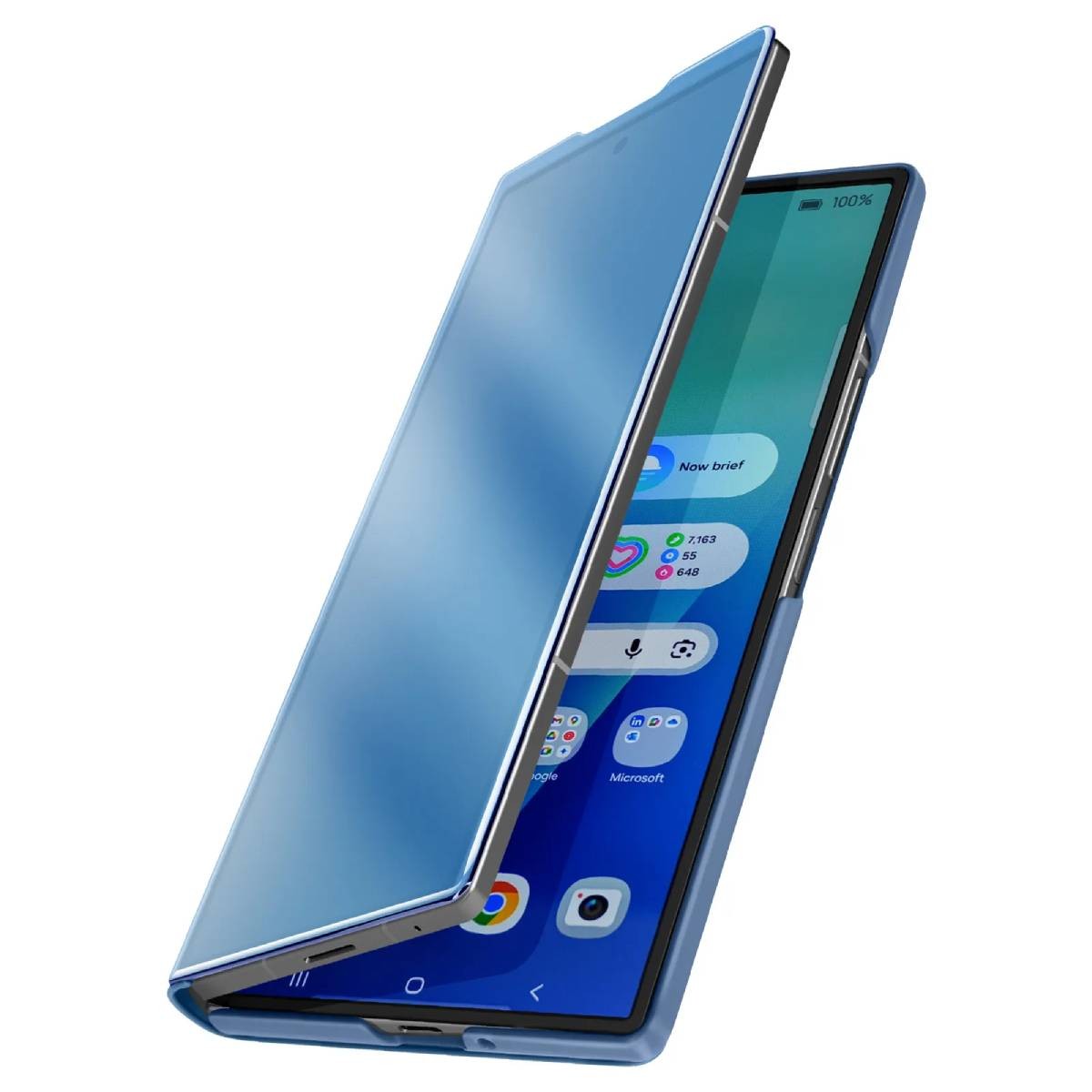 Coque Galaxy Z Fold7 Bleue Idéale pour Regarder des Vidéos