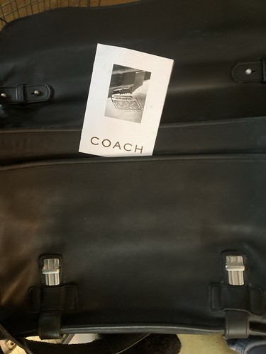 Coach Leather Briefcase Messenger Bag, Black - Picture 6 of 6