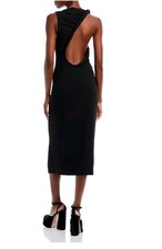 Versace Twist Cutout Midi Black Dress Size IT 40 US 4 MSRP $3050