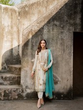 SALWAR KAMEEZ INDIAN PAKISTANI WEDDING PARTY DRESS BOLLYWOOD SHARARA PLAZZO SUIT