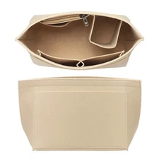 Felt Bag Organizer, Purse Organizer Insert for Tote Bag Handbag L & Khaki