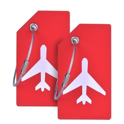 2Pack Silicone Luggage Tag Name ID Card Perfect to Quickly Spot Luggage Suitcase