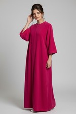 Vintage Vanity Fair Maxi Lounger Robe Fuchsia Pink Zip Front, dead stock nwt L