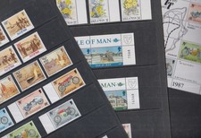 Jersey Isle of Man 1987 Mint MNH Victoria Motorbikes TT Races Flowers Nicholson