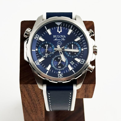Bulova 96B287 Marine Star Men Watch Blue Dial Six-Hand Sports Chronograph