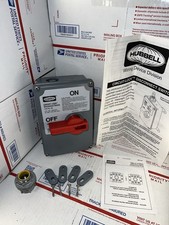 NEW HUBBELL HBLDS3 CIRCUIT LOCK 30A DISCONNECT SWITCH 600 VAC 30-AMP NIB      