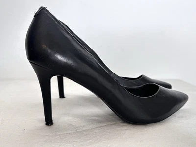 Chaussures femme escarpins à talons cuir noir Karl Lagerfeld taille 38,5 - Photo 1/4